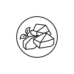 Charcoal icon Vector logo set flat