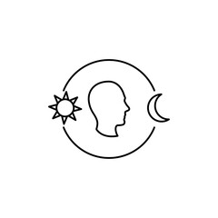 Circadian rhythms icon Vector logo set flat