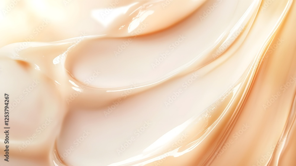 Poster soft and elegant fabric folds in captivating shades of peach and pink creating a sensual and glamoro
