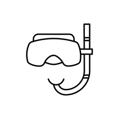 Diving mask icon Vector logo set flat