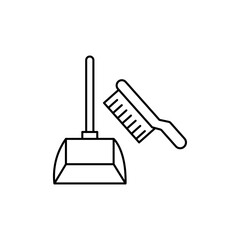 Dustpan icon Vector logo set flat