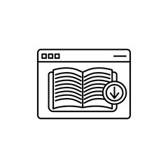 E book download icon Vector logo set flat