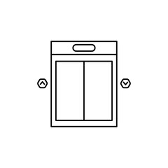 Elevator lift icon Vector logo set flat