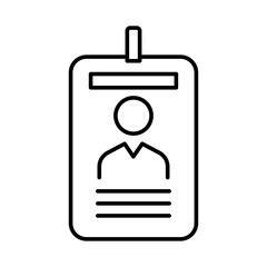 Employee id card icon Vector logo set flat