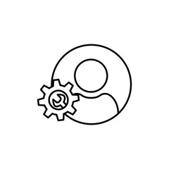 engineering service icon Vector logo set flat