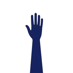 Fototapeta premium Creative Gesture with Hand Raised Against a Minimalistic Background