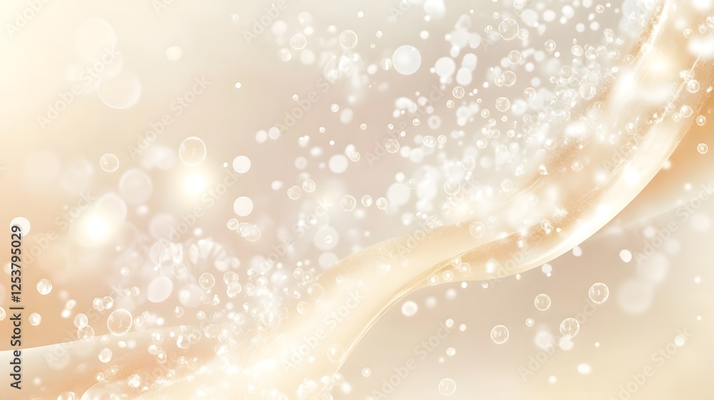 Poster soft glittering golden bokeh lights create a magical ethereal abstract background perfect for luxury