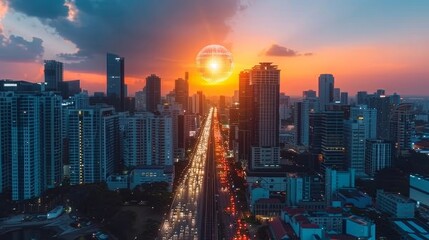 Illuminated digital globe showcasing interconnected tax data and global financial networks