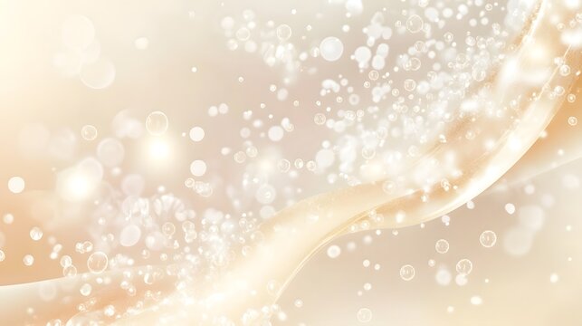 Soft glittering golden bokeh lights create a magical ethereal abstract background perfect for luxury parties or other festive events  The shimmering luminous texture evokes a sense of glamour