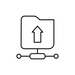 FTP navigate up icon Vector logo set flat