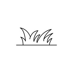 Grass icon Vector logo set flat