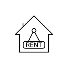 House rent icon Vector logo set flat