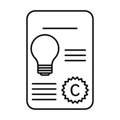 Intellectual property and copyright icon Vector logo set flat