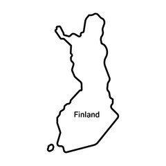map of Finland icon Vector logo set flat
