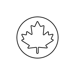 Maple leaf icon Vector logo set flat
