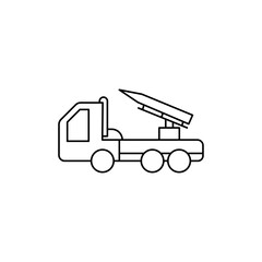 Missile Launcher icon Vector logo set flat
