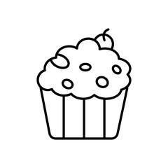 Muffin Icon Vector logo set flat