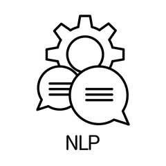 NLP icon Vector logo set flat