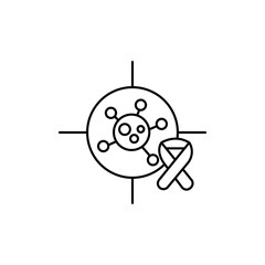 Oncology department icon Vector logo set flat