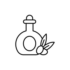 Olive oil icon Vector logo set flat