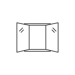 Open windows icon Vector logo set flat