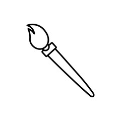 Paint brush icon Vector logo set flat