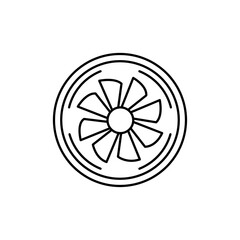 Plane turbine icon Vector logo set flat © Aly