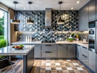 Textured Stone Kitchen Tile