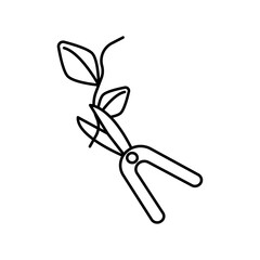 Pruning icon Vector logo set flat