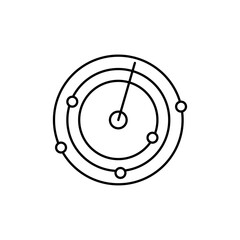 radar detection icon Vector logo set flat