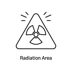 Radiation Hazard Keep Out icon Vector logo set flat