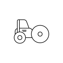 Road roller icon Vector logo set flat