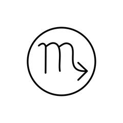 Scorpio zodiac sign icon Vector logo set flat
