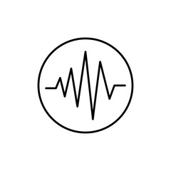 Sound Wave Icon Vector logo set flat