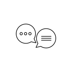 Speech Bubble icon Vector logo set flat