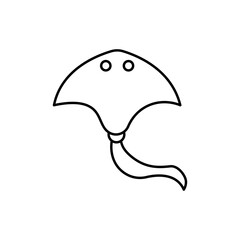 Stingray icon Vector logo set flat