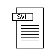 SVI File Document Icon Vector logo set flat