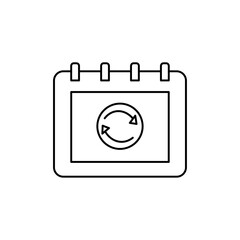 Update Calendar icon Vector logo set flat