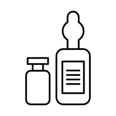 vial medical icon Vector logo set flat