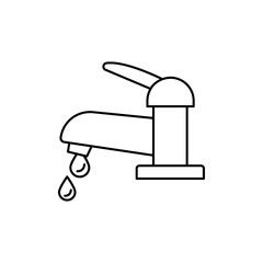Water tap icon Vector logo set flat