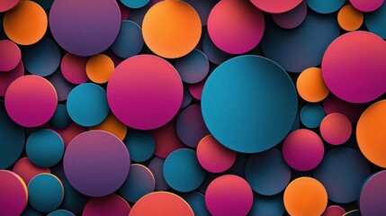 Colorful Circles Pattern Background Design