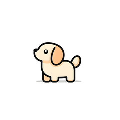 Fototapeta premium Cute Cartoon Dog Character with Simple Design and Friendly Expression