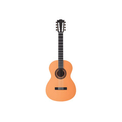 Obraz premium Classic Acoustic Guitar with Natural Wood Finish and Simple Design