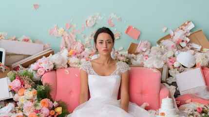 Bride Tired of Wedding Planning Disaster Coordinator Event Planner Gifts Registry Marriage Divorce