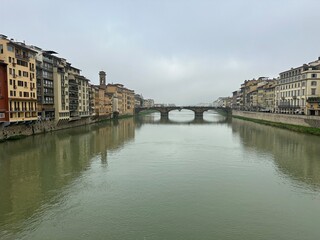 Naklejka premium ponte vecchio florence italy