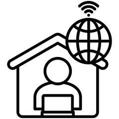Remote Working Icon