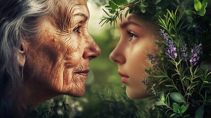 The Circle of Life: A Timeless Portrait of Youth and Age