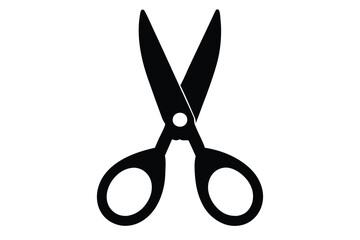 Silhouette vector illustration of a small nail scissors icon on a black and white background