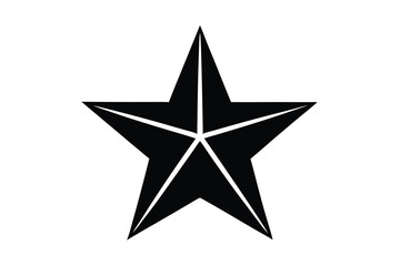 Silhouette vector illustration of a star icon on a black and white background