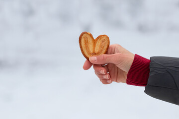 Heart Cookies for Valentine's Day.Concept of love,romance,Valentine's Day celebration.